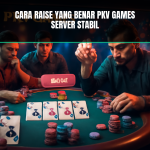 Cara raise pkv games pada layar permainan poker online.