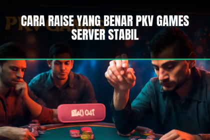 Cara raise pkv games pada layar permainan poker online.